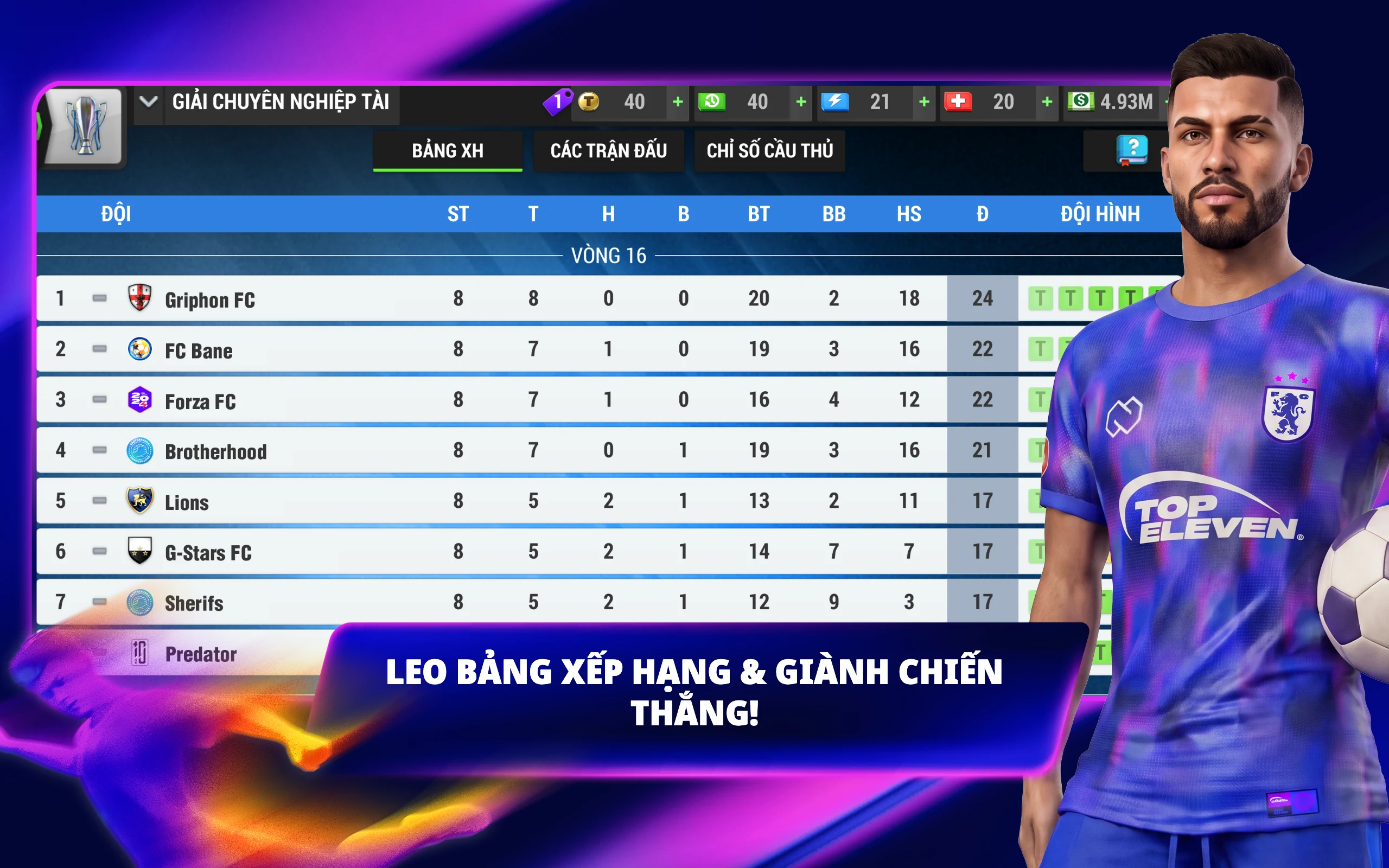 Top Eleven: Quản Lý Bóng Đá screenshot